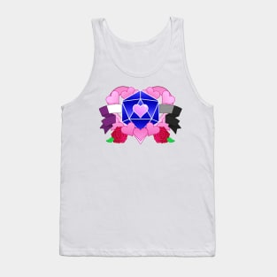 DiceHeart - Ace Banner, Dark Blue Dice Tank Top